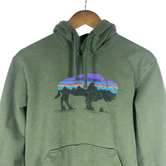 Patagonia Womens Top‎ Uprisal Buffalo Logo Sweatshirt Hoodie Size Extra Small - Picture 2 of 8